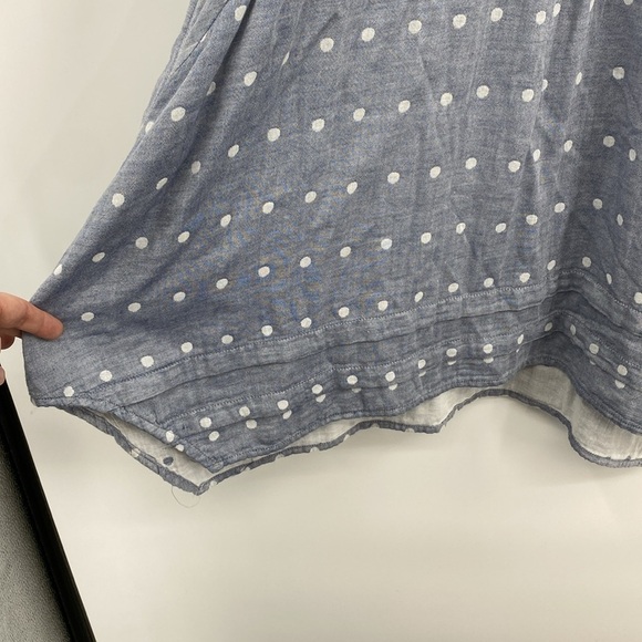 Isabella Sinclair Shirt Dress Womens Size Medium Polka Dot 100%‎ Cotton Chambray - Picture 8 of 12